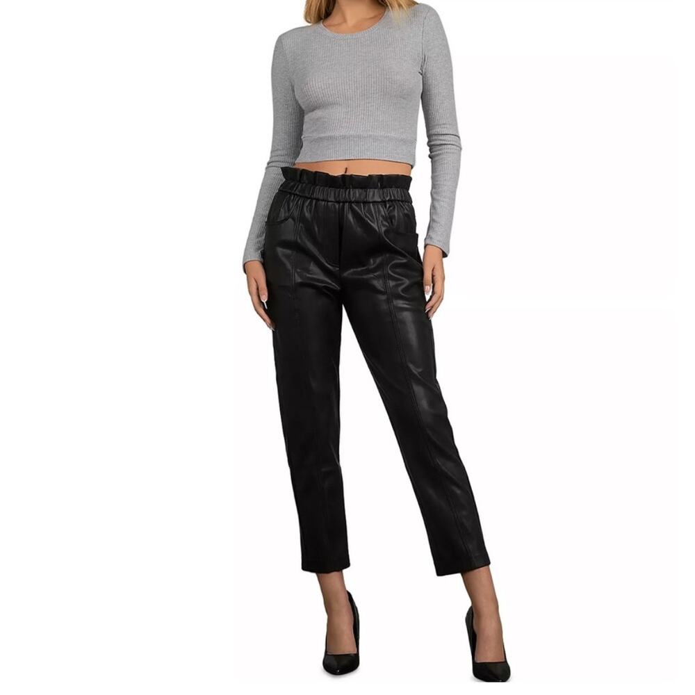 ELAN | NWT Paperbag Waist‎ Faux Leather Pants | M